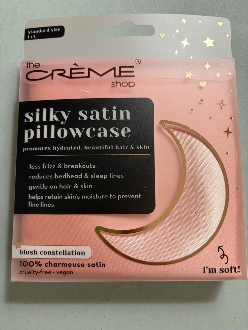 Blush Constellation Silky Satin Pillowcase